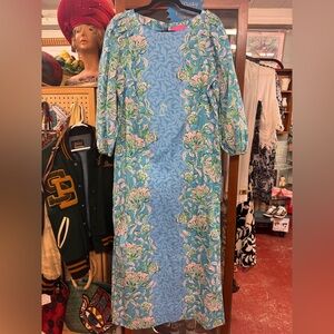 Lilly Pulitzer Dress with Blue Floral Pattern. New with tags.